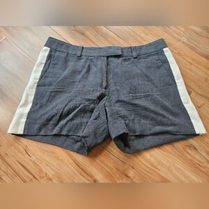 Rachel Zoe Charcoal Shorts with Cream Stripes